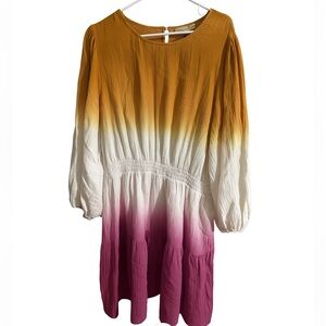 A New Day Ombre Dress with Balloon Sleeves, XXL